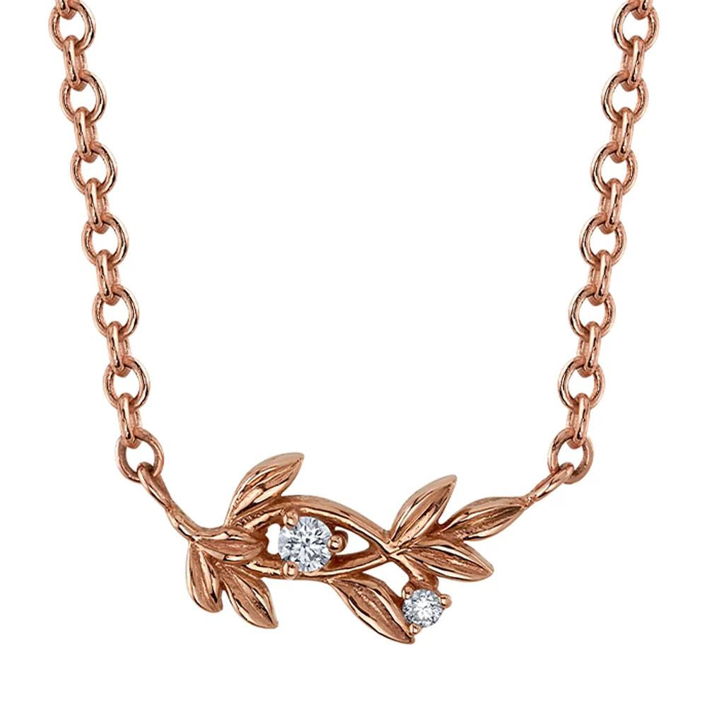 "Jessamine" Necklace in Gold with DIAMONDS - Image 2