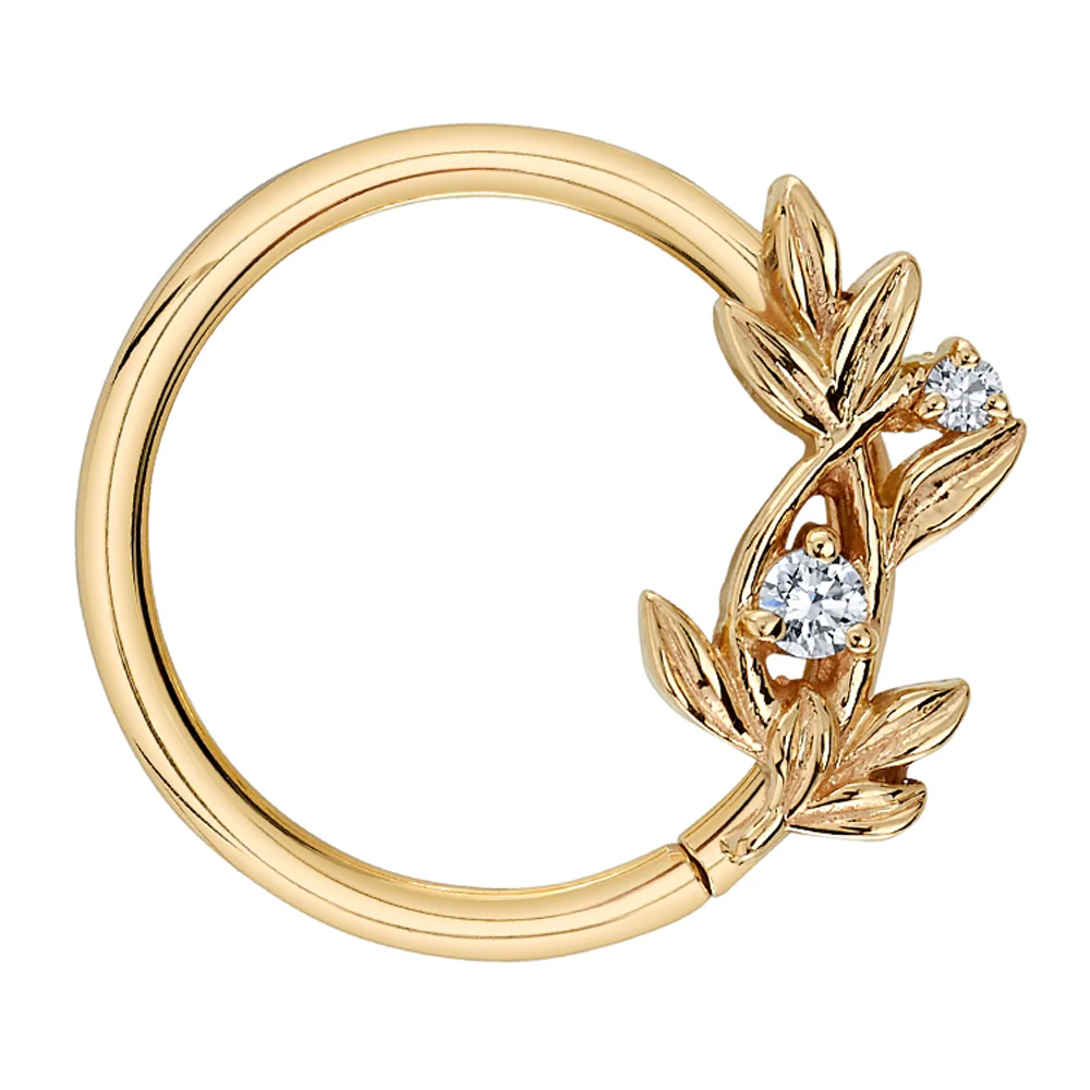 "Jessamine" Seam Ring in Gold with DIAMONDS - Image 2