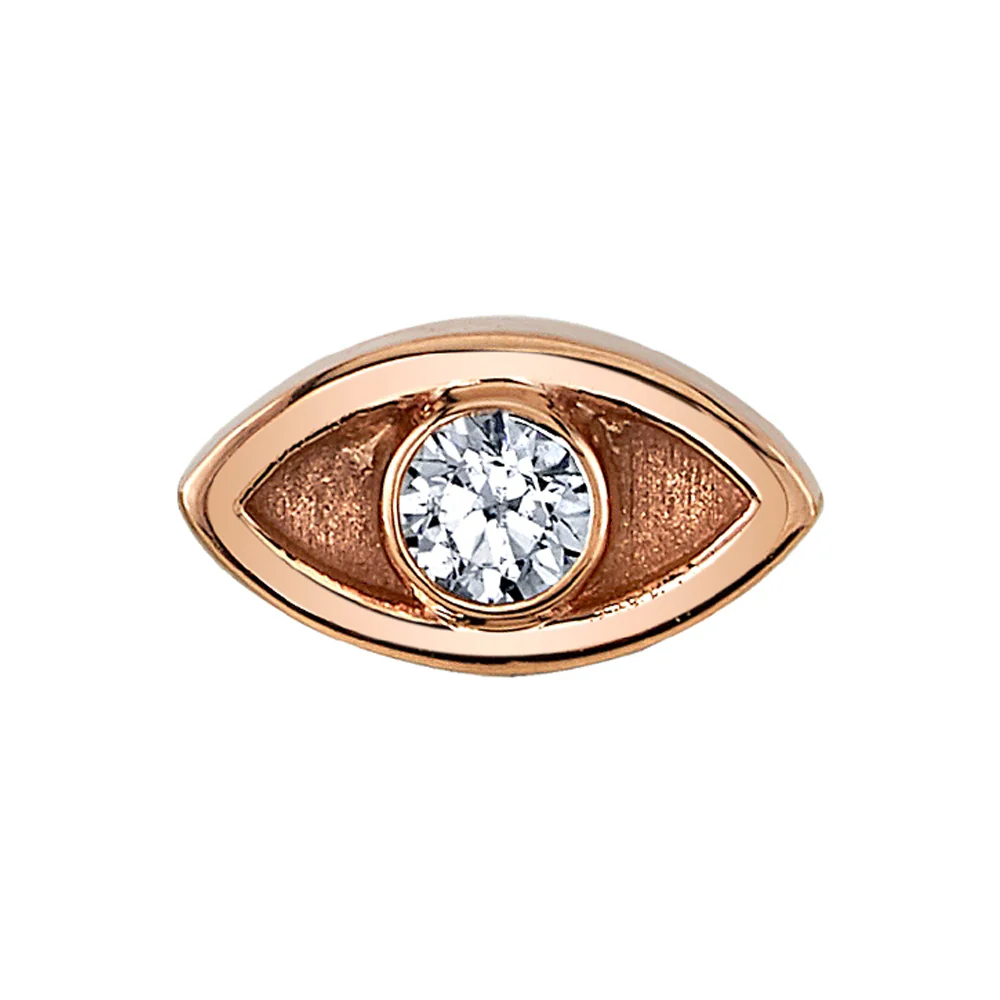 "Jinx" Threaded End in Gold with White CZ - Image 2