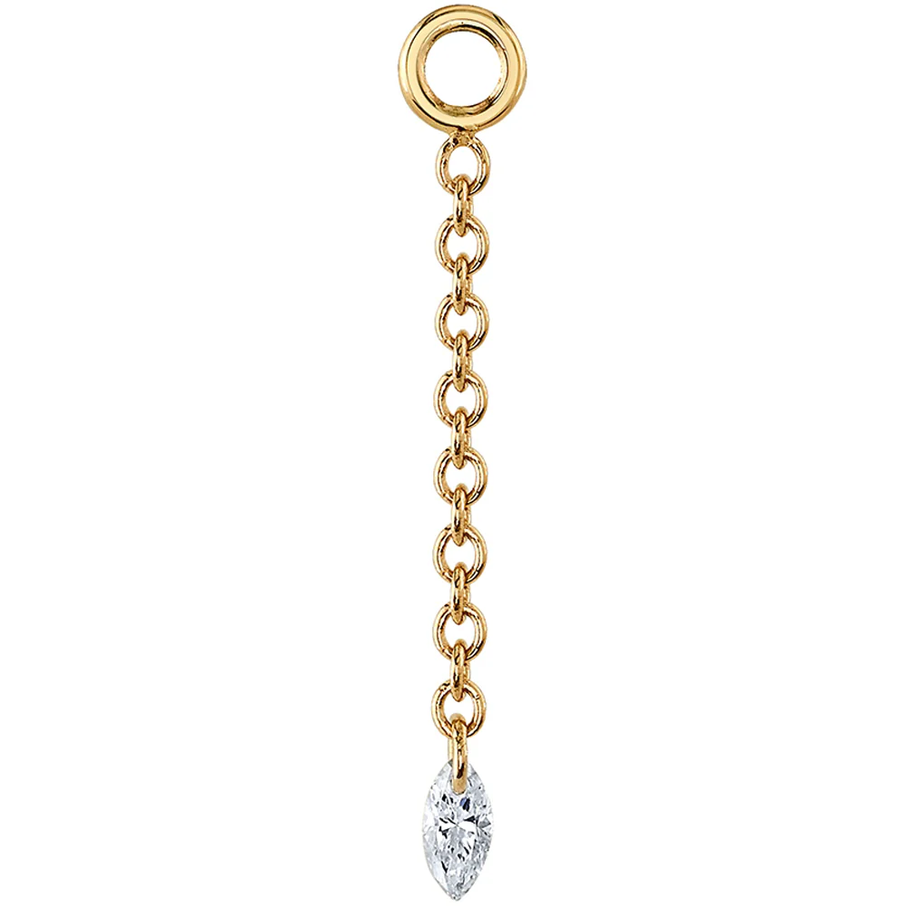 "Kairos" Chain Charm in Gold with DIAMOND