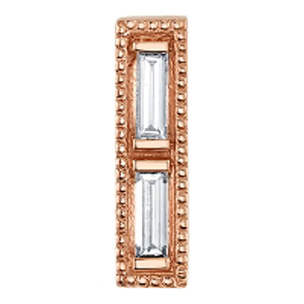 "Katan" Threaded End in Gold with White CZ's - Image 2