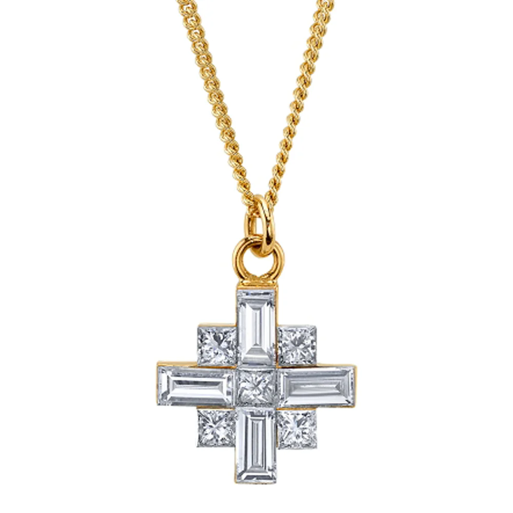 "Kerry Jane" Necklace in Gold with Diamonds - Image 2
