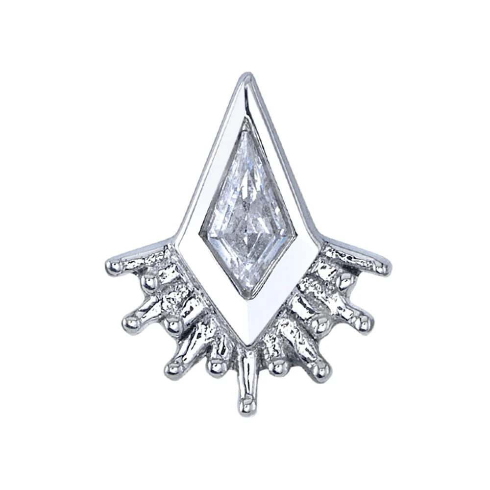 "Kite Borderline" Threaded End in Gold with DIAMOND - Image 2