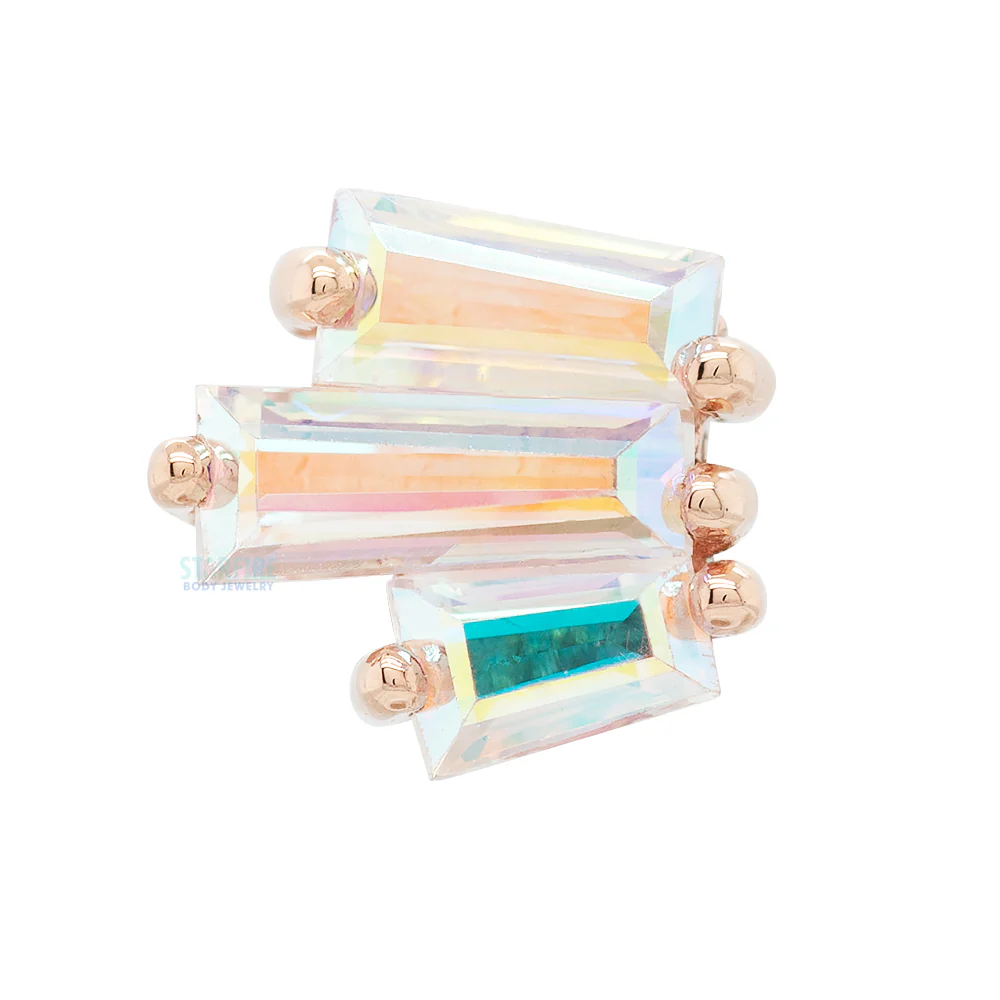 "Labels or Love" Threaded End in Gold with Mercury Mist Topaz - Image 3
