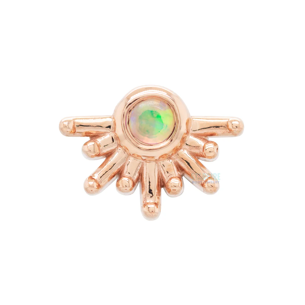 "Live to Tell" Threaded End in Gold with Genuine White Opal - Image 4