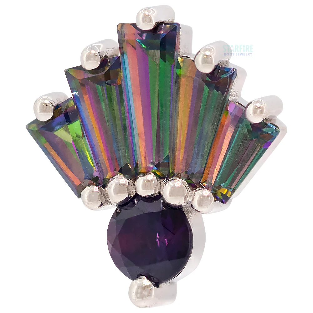 "Love Drunk" Threaded End in Gold with Amethyst & Mystic Topaz' - Image 3