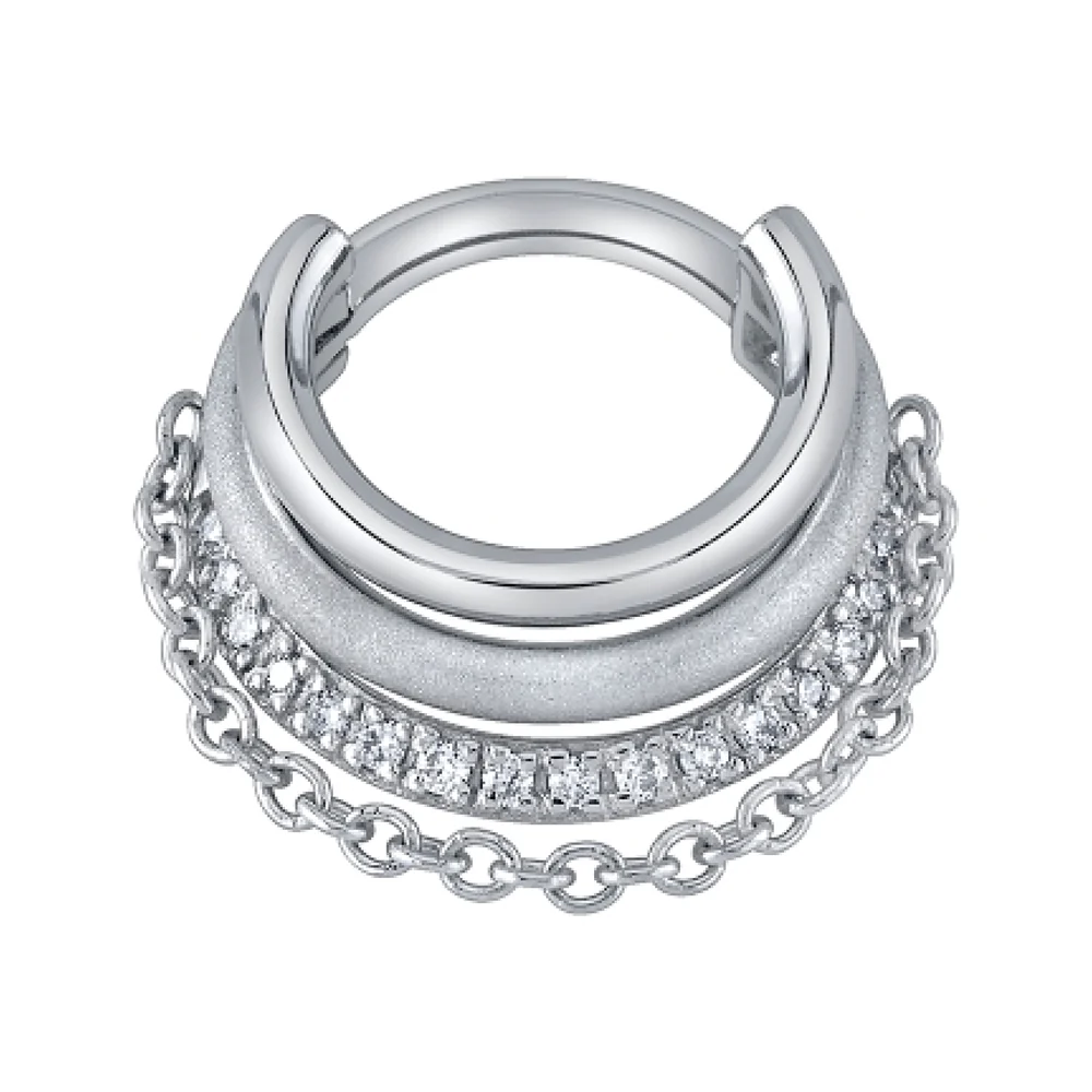 "Lucy in Chains" Hinge Ring in Gold with Diamonds