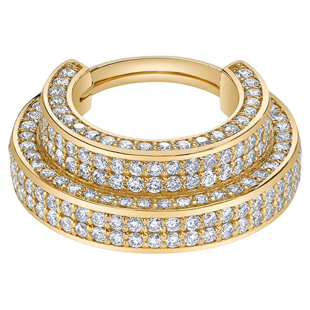 "Lysa" Hinge Ring in Gold with DIAMONDS - Image 2