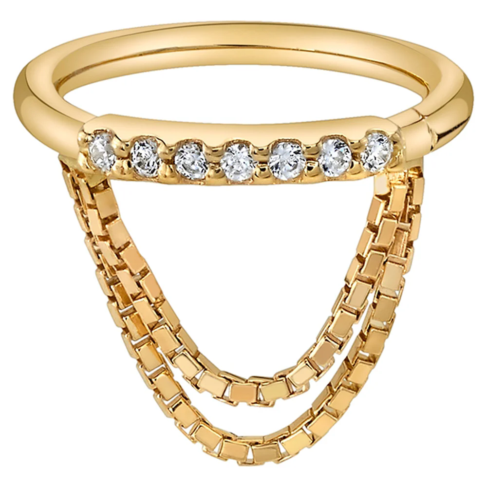 "Machina" Seam Ring in Gold with DIAMONDS - Image 2