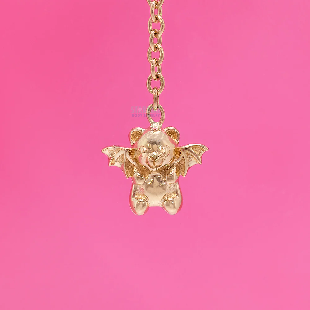 Mini "Nocturna" Chain Charm in Gold & Platinum - Image 2