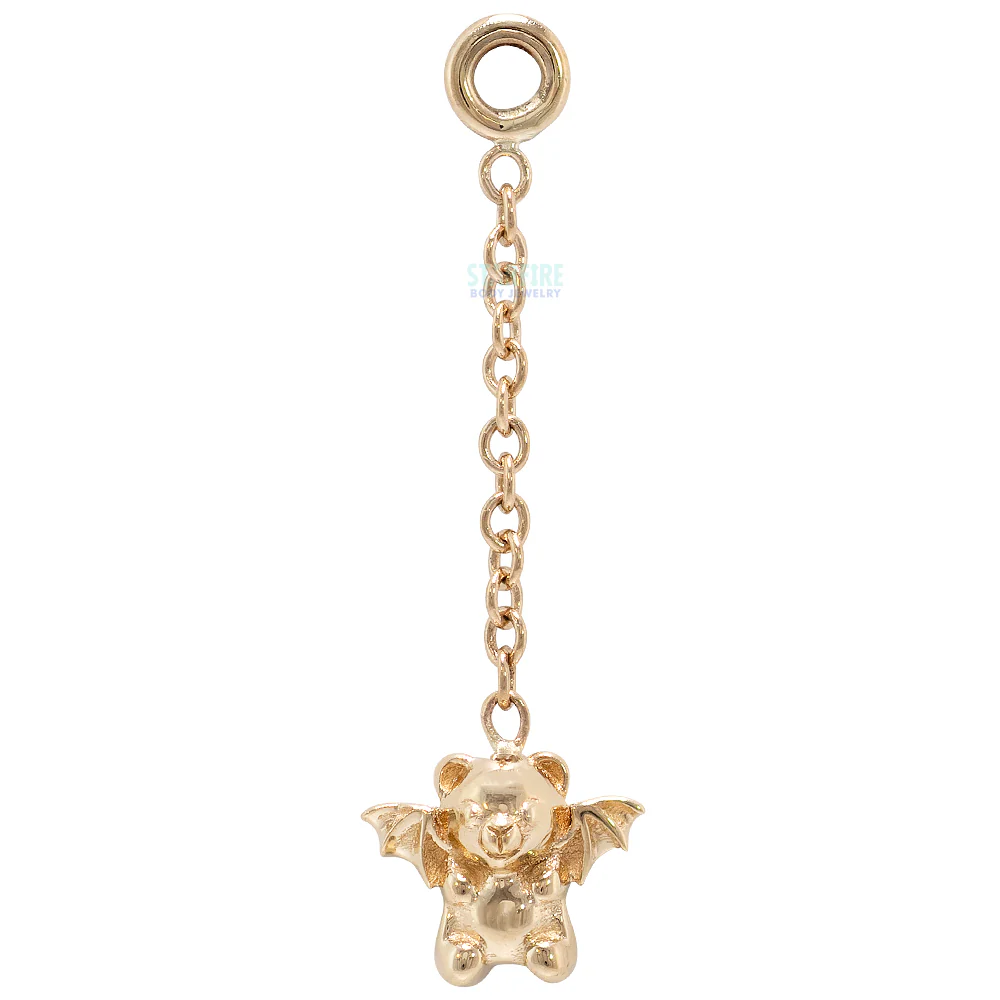 Mini "Nocturna" Chain Charm in Gold & Platinum - Image 3