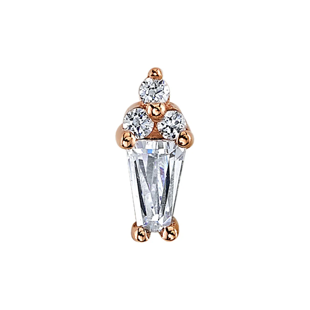 "Mirran" Threaded End in Gold with DIAMONDS - Image 3