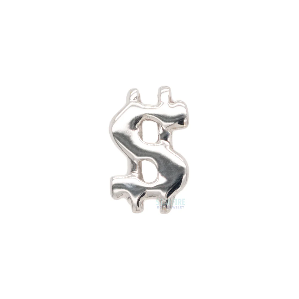 Dollar Symbol Separate Threaded End in Gold - Image 4