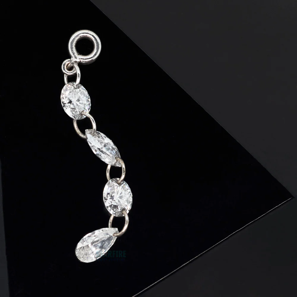 "Morana" Chain Charm in Gold with DIAMONDS - Image 2