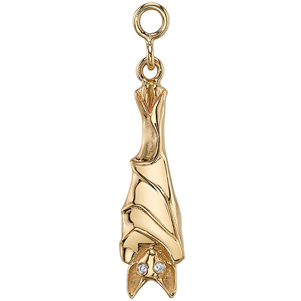 "Morbius Bat" Charm in Gold with White DIAMONDS - Image 2