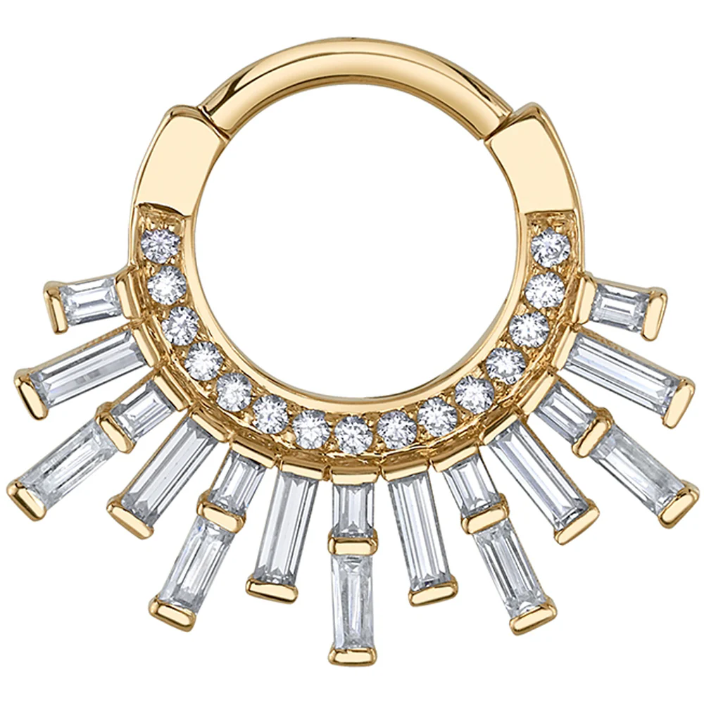 "Mountain Light" Hinge Ring in Gold with DIAMONDS - Image 2