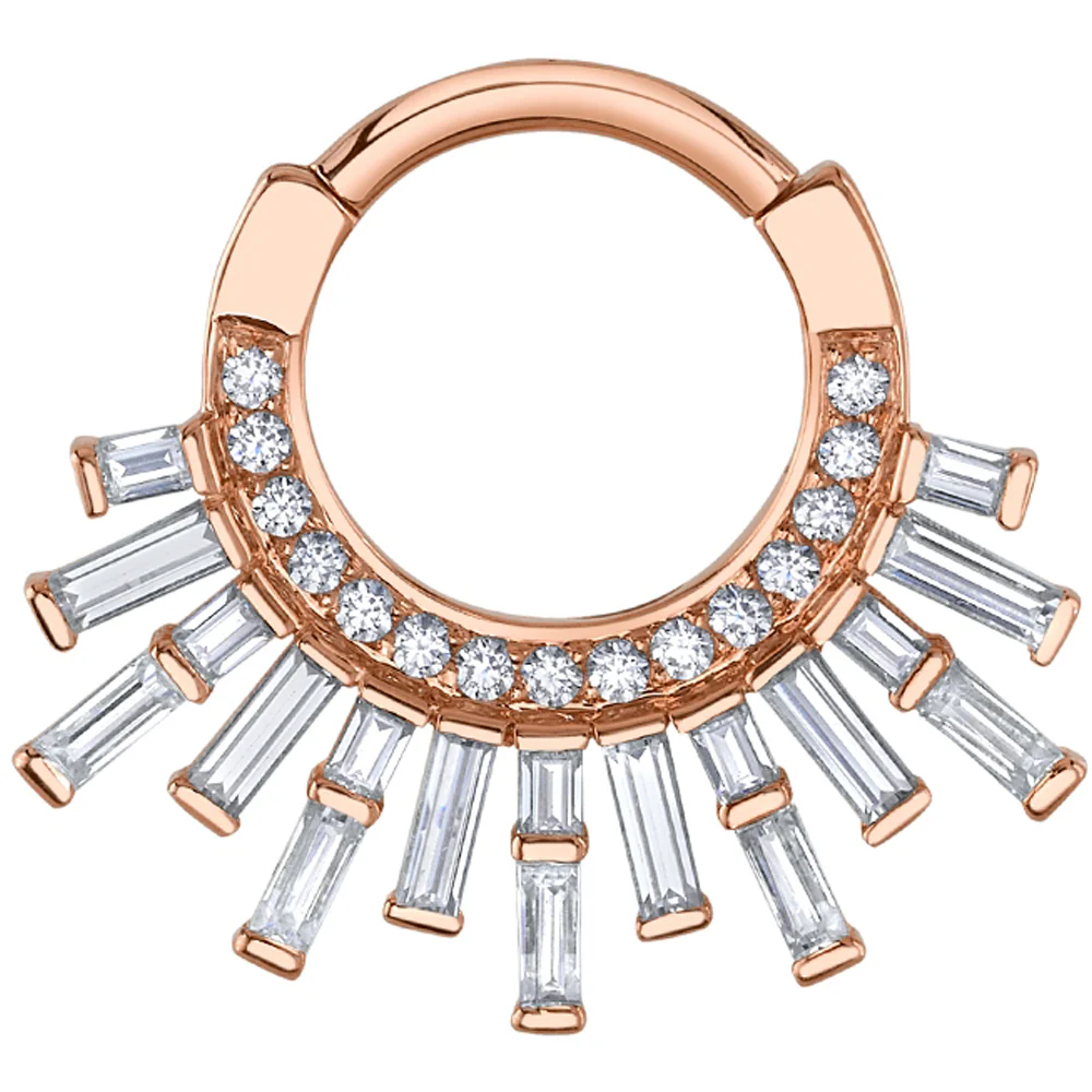 "Mountain Light" Hinge Ring in Gold with DIAMONDS - Image 4