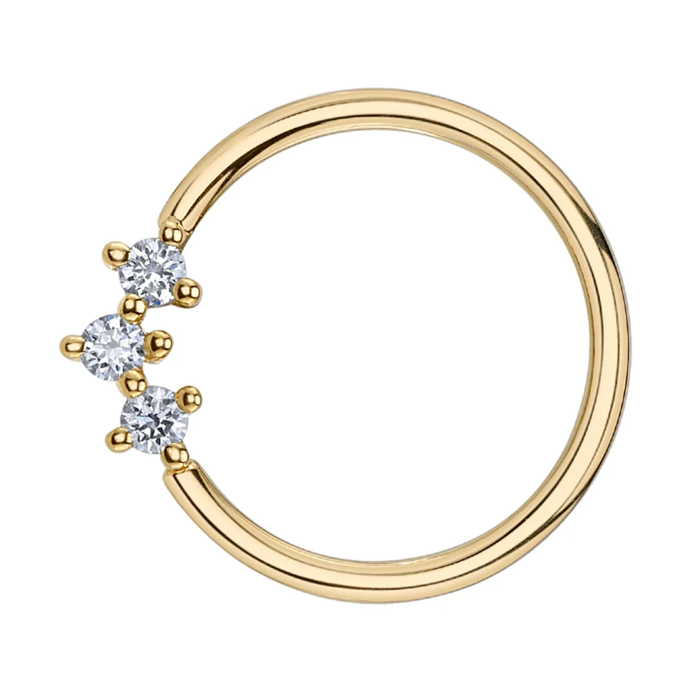 "Muse" Seam Ring in Gold with DIAMONDS - Image 2