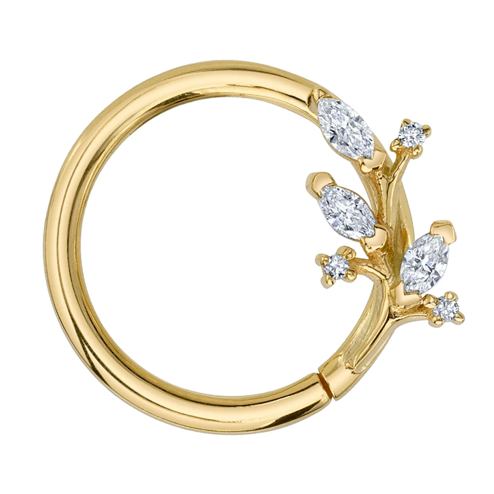 "Nightshade" Seam Ring in Gold with DIAMONDS - Image 2