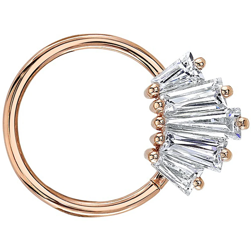"Oceane 5" Seam Ring in Gold with DIAMONDS - Image 2