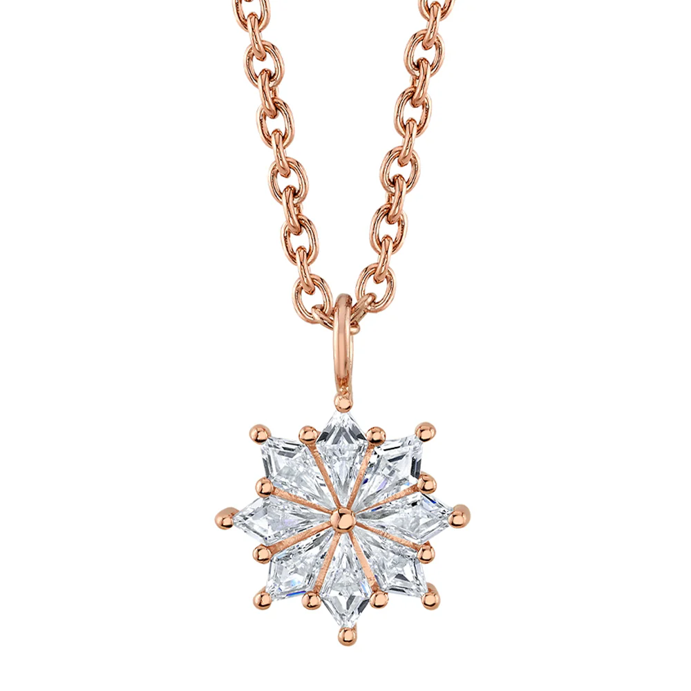 "Pablo" Necklace in Gold with White CZ's - Image 2
