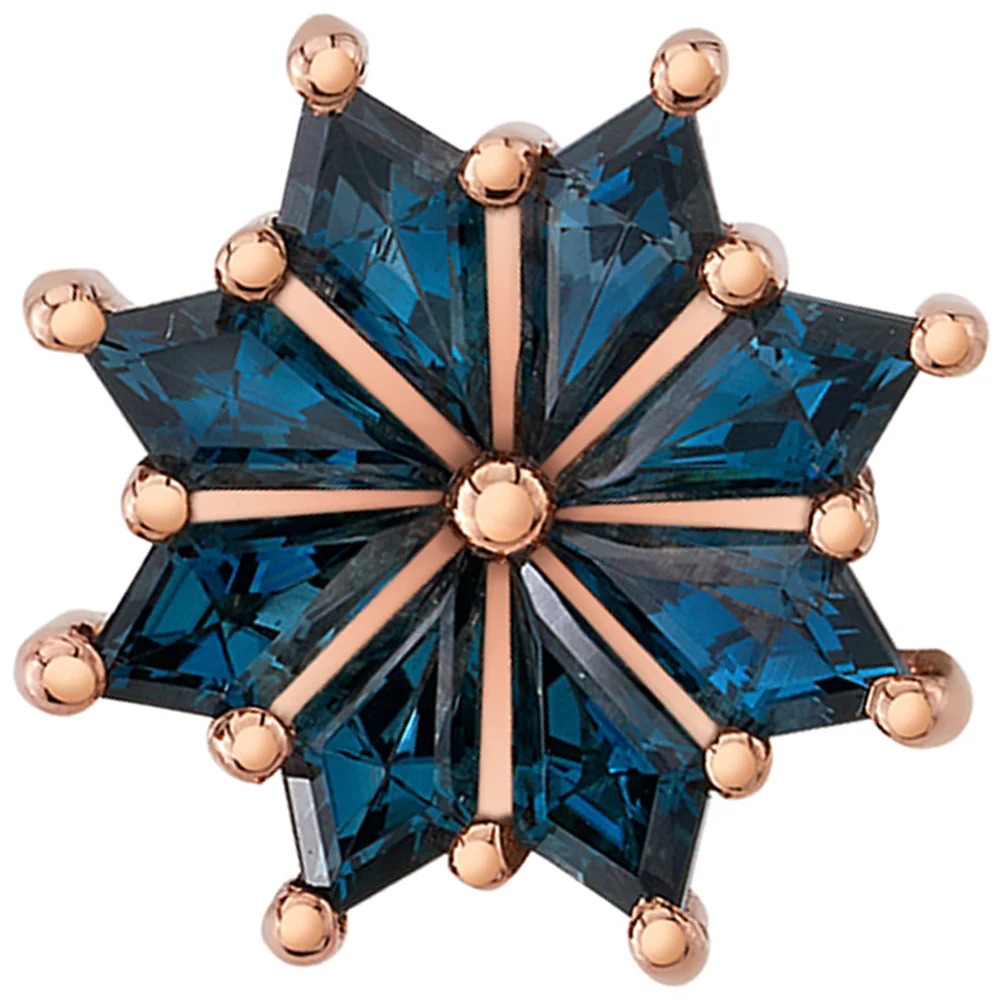 "Pablo" Threaded End in Gold with London Blue Topaz' - Image 2