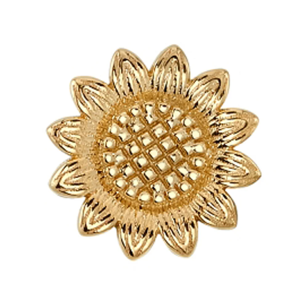 Realistic Sunflower Threaded End in Gold - Image 2