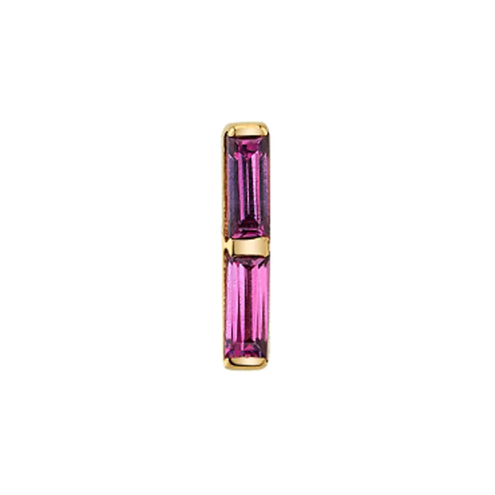 "Rosalia" Threaded End in Gold with Rhodolite - Image 2