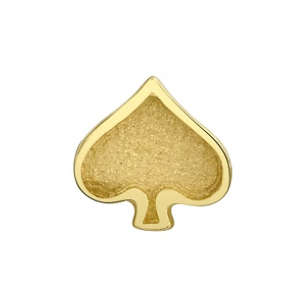Sandblasted Spade Threaded End in Gold