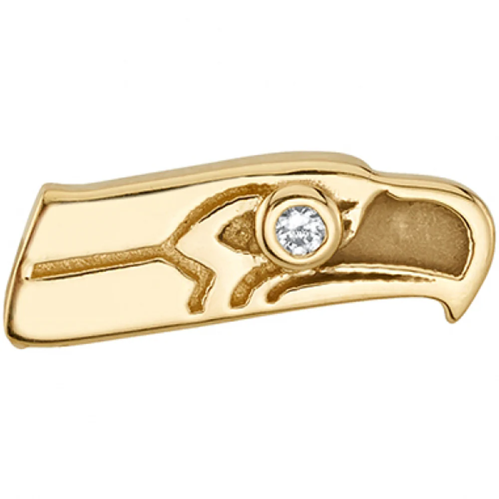 "Seattle" Threaded End in Gold with DIAMOND