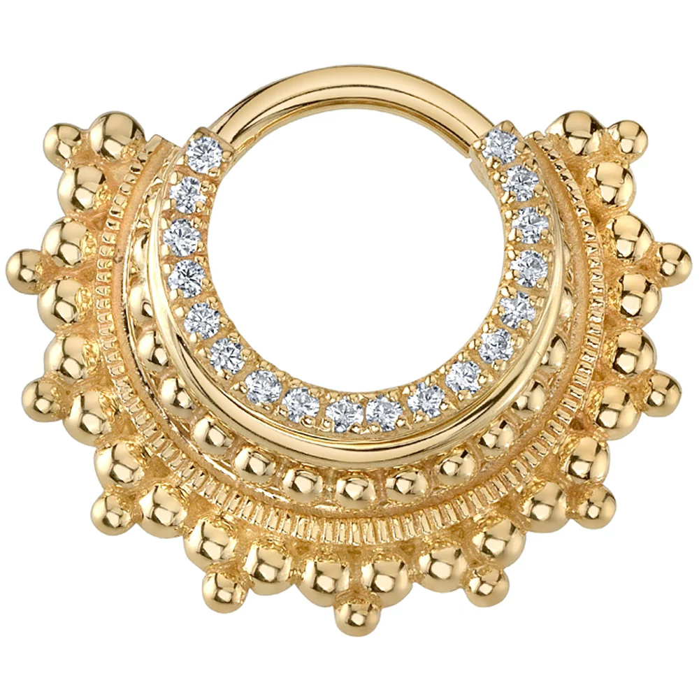"Selene" Hinge Ring in Gold with DIAMONDS - Image 2