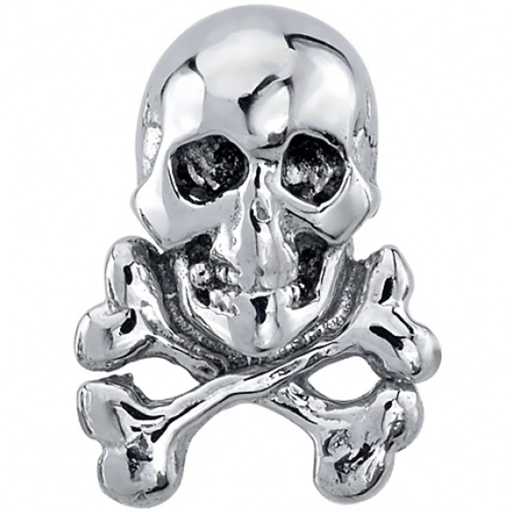 Skull & Crossbones Threaded End in Gold - Image 2