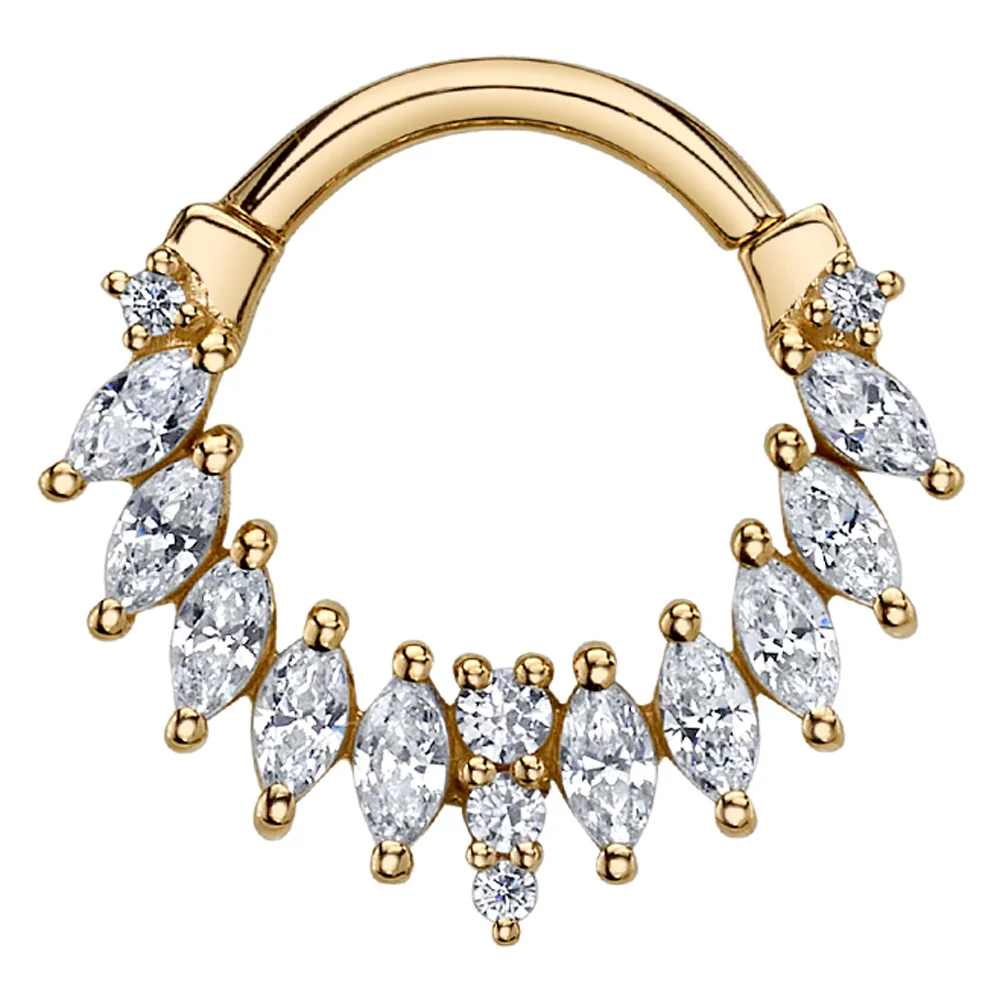 "Skylar" Hinge Ring in Gold with DIAMONDS - Image 2