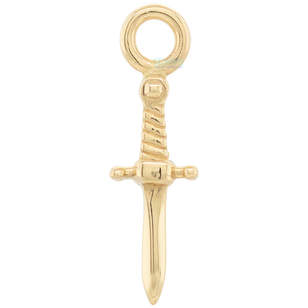 "Slasher Dagger" Charm in Gold & Platinum - Image 2