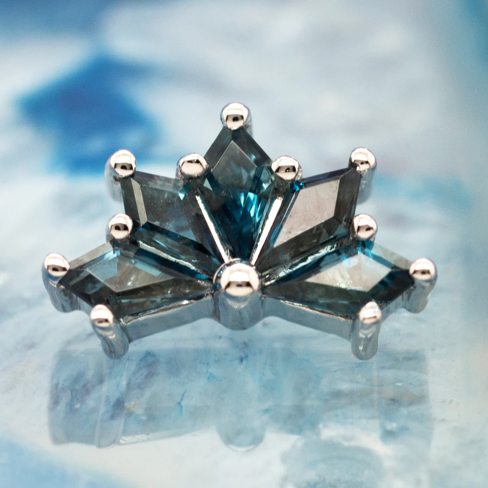 "Spirit" Threaded End in Gold with London Blue Topaz' - Image 2