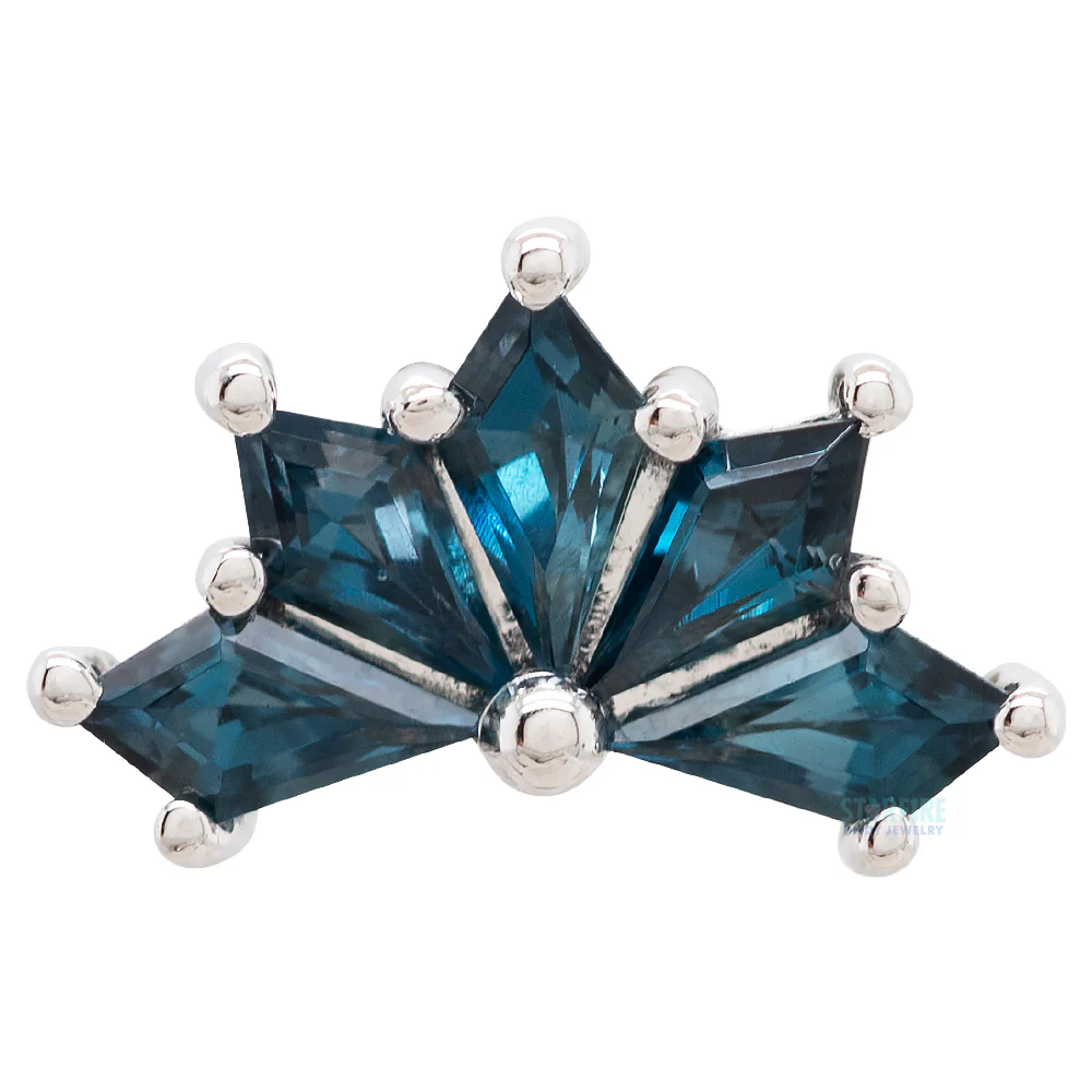 "Spirit" Threaded End in Gold with London Blue Topaz' - Image 4