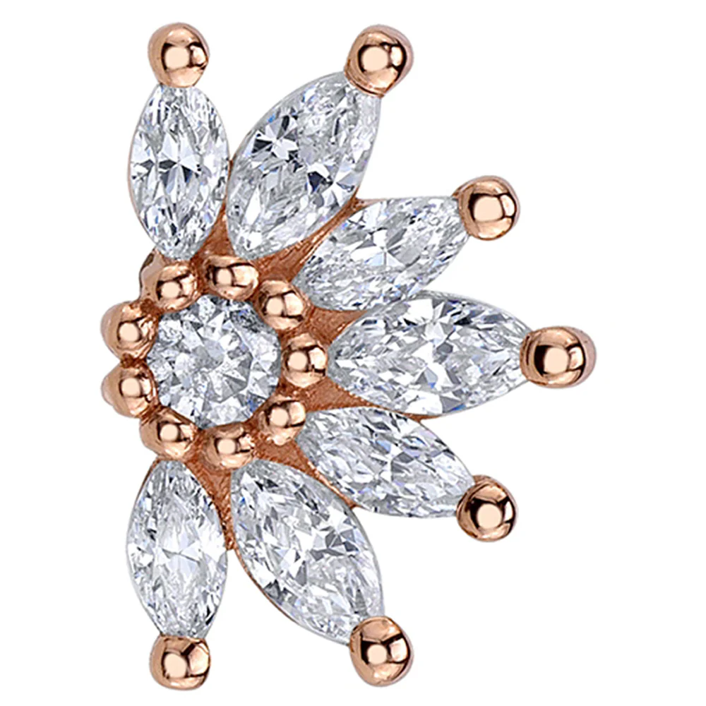 "Starling" Threaded End in Gold with DIAMONDS - Image 2