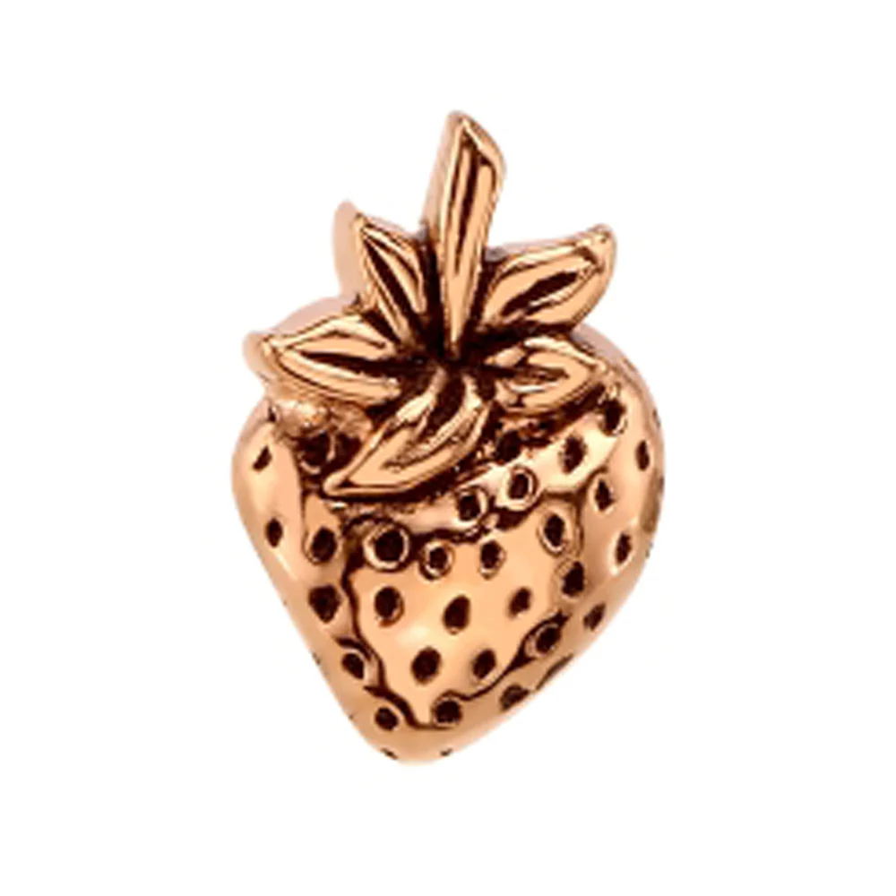 Strawberry ( Antiqued Finish ) Threaded End in Gold & Platinum