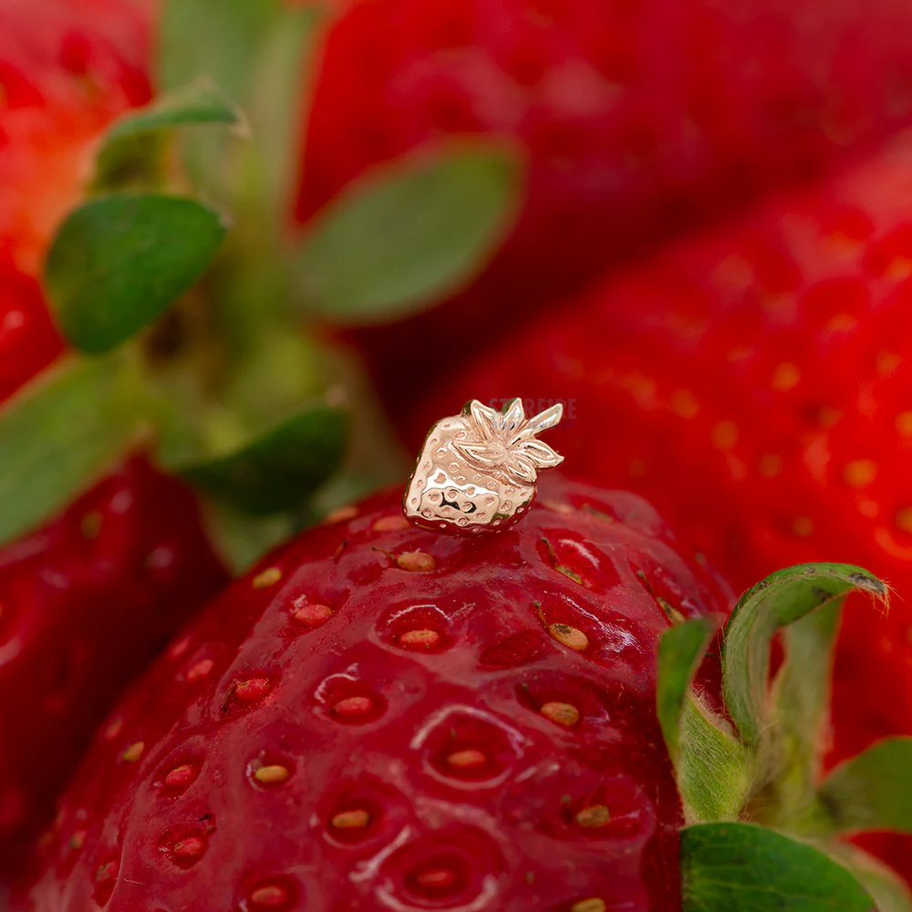 Strawberry Threaded End in Gold & Platinum - Image 2