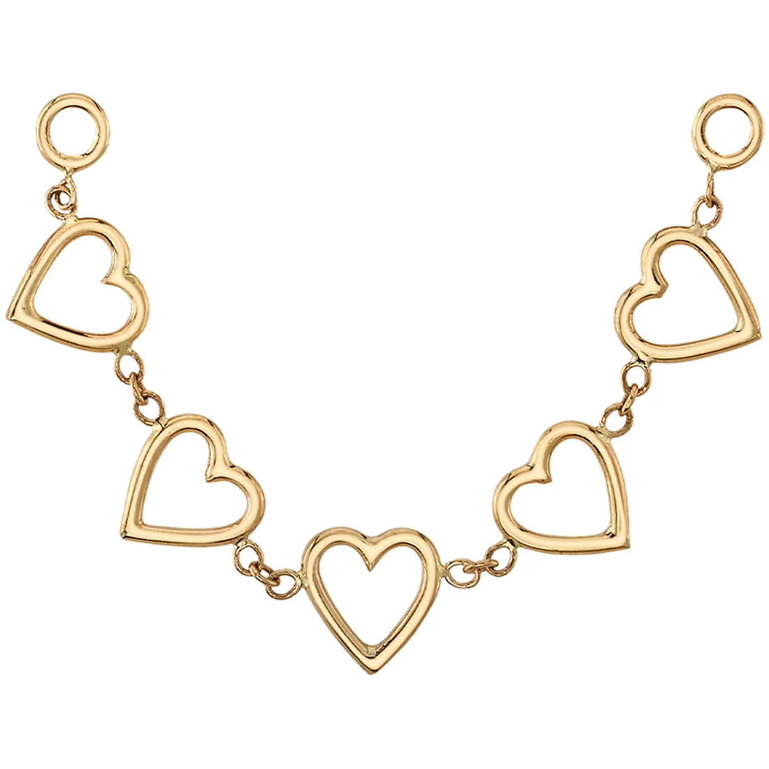 "String of Hearts" Chain Attachment in Gold - Image 2