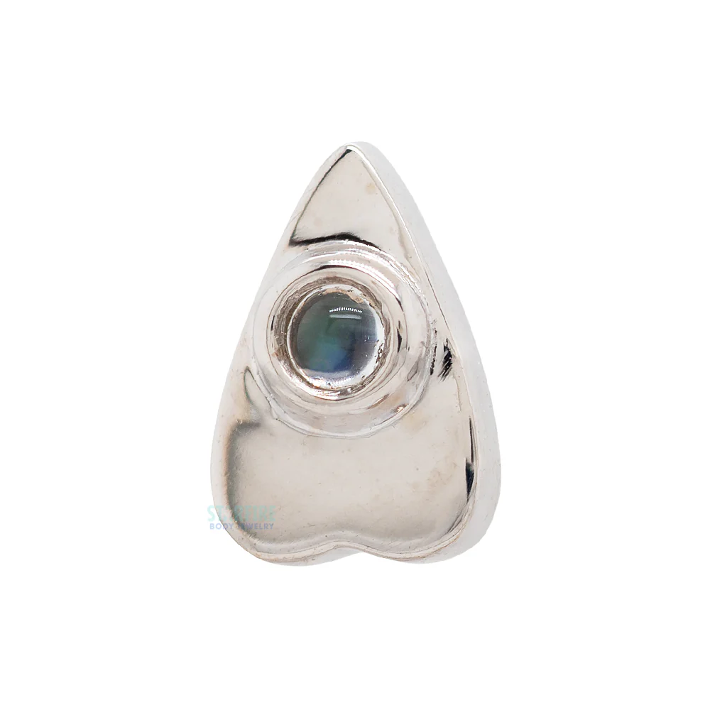 "Summon the Spirit" Threaded End in Gold with Rainbow Moonstone - Image 3