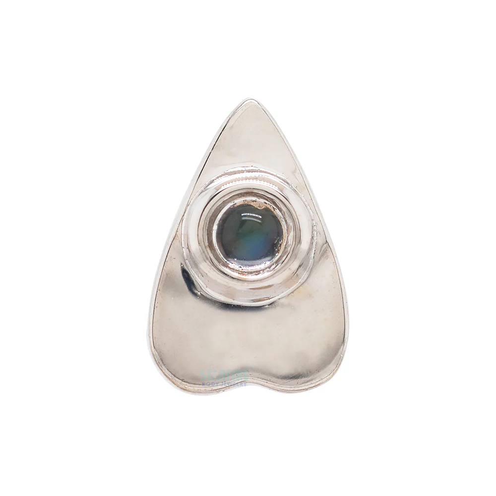 "Summon the Spirit" Threaded End in Gold with Rainbow Moonstone - Image 5