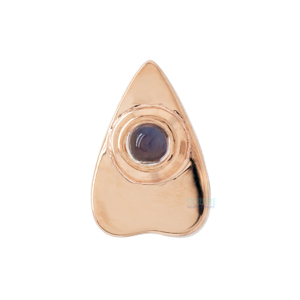 "Summon the Spirit" Threaded End in Gold with Rainbow Moonstone - Image 6