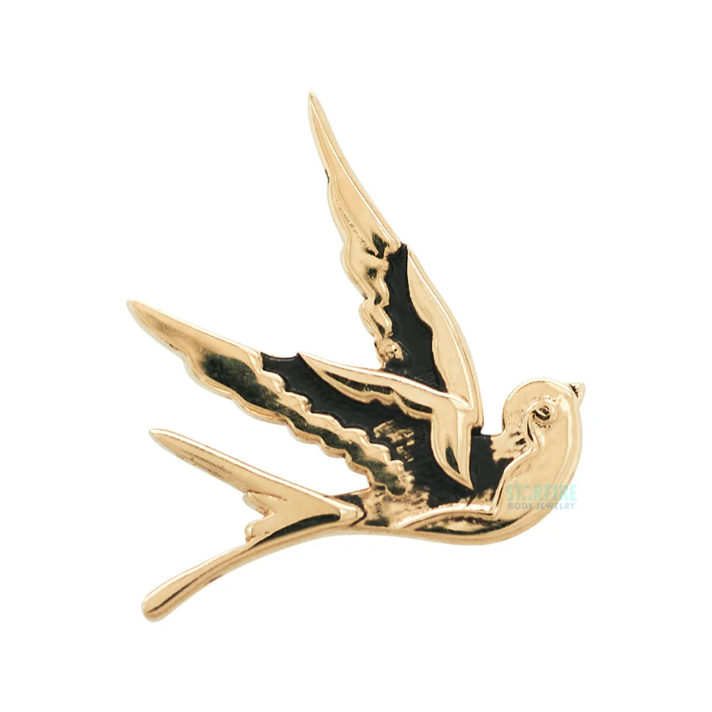 Swallow Threaded End in Gold - Image 2