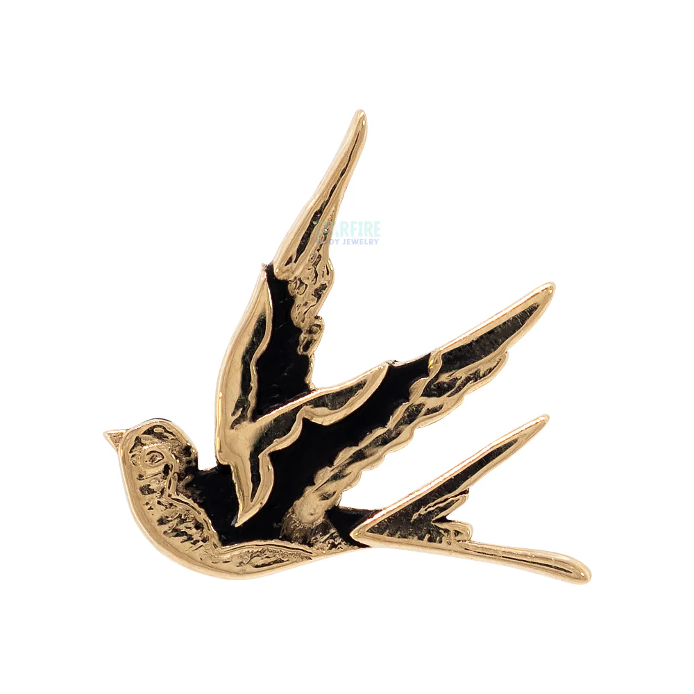 Swallow Threaded End in Gold - Image 3