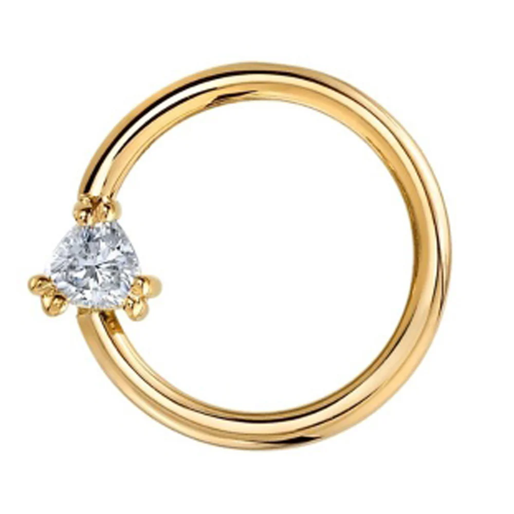 "Tanti" Seam Ring in Gold with White CZ - Image 3
