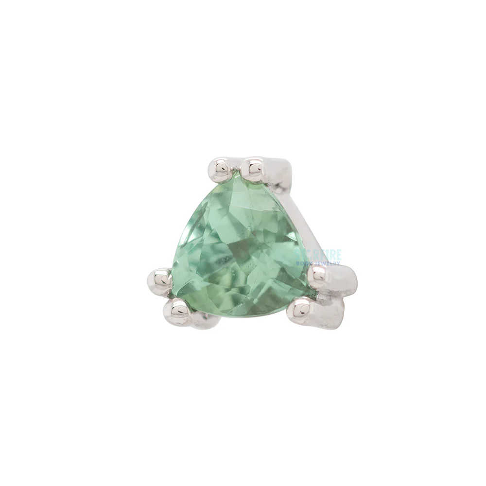 "Tanti" Threaded End in Gold with Seafoam Tourmaline - Image 3