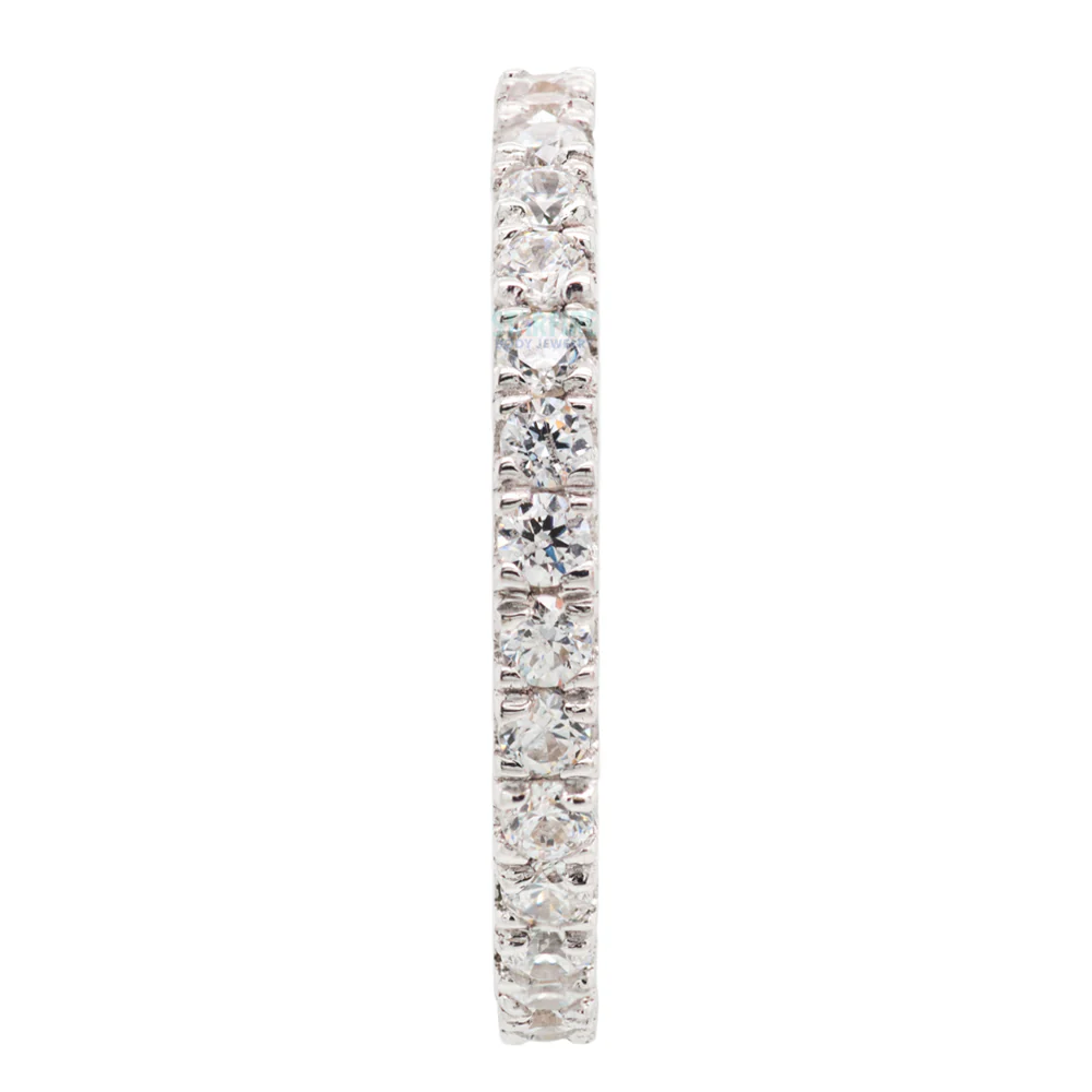 "Telesto" Hinge Ring in Gold with White CZ's - Image 3