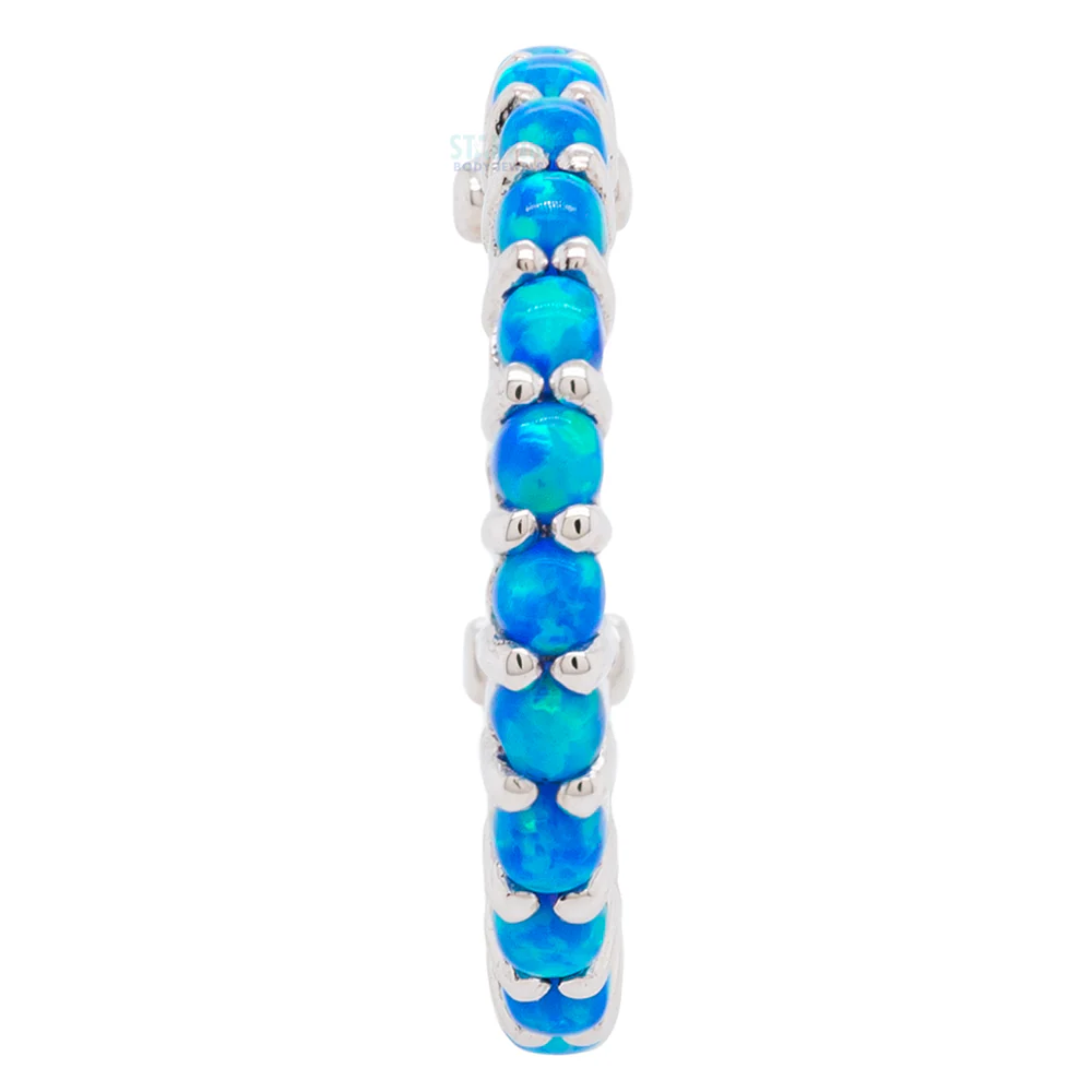 "Telesto" Hinge Ring in Gold with Sky Blue Opals - Image 3