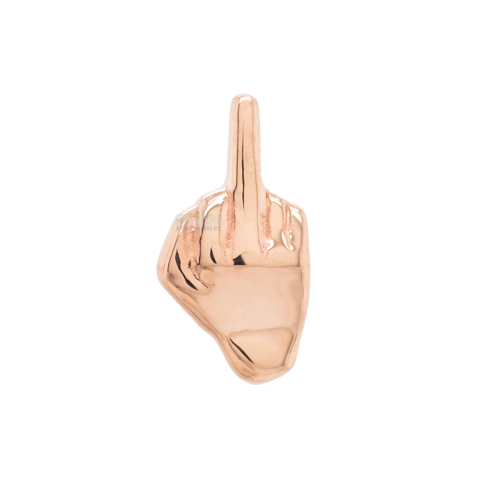 "The Majeure" (middle finger) Threaded End in Gold & Platinum - Image 6